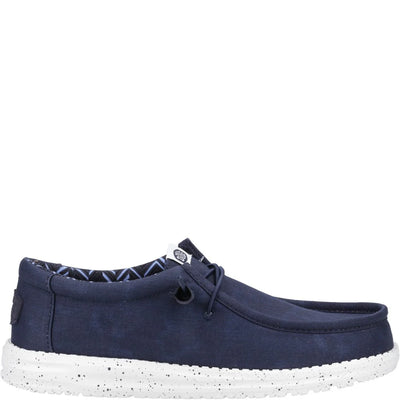 Heydude Wally Stretch Linen Natural Canvas Mens Shoes