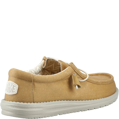 Heydude Wally Stretch Linen Natural Canvas Mens Shoes