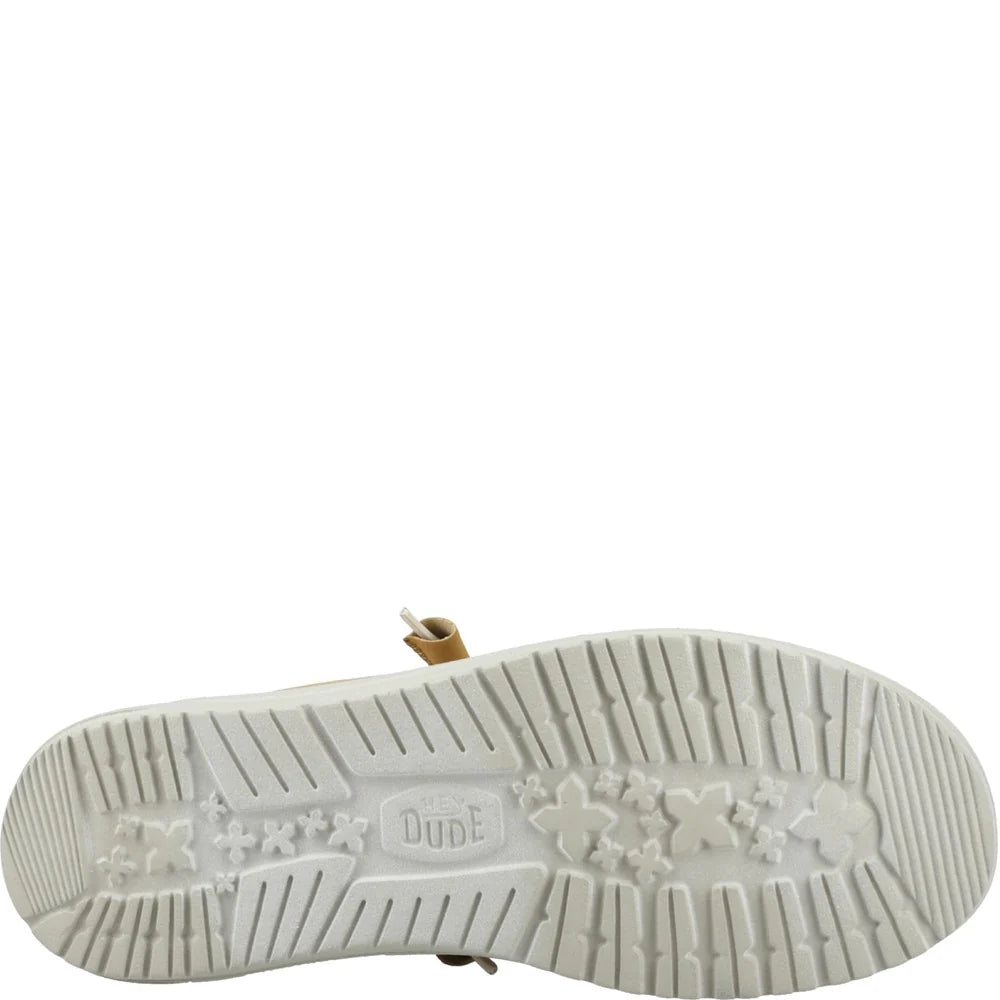 Heydude Wally Stretch Linen Natural Canvas Mens Shoes