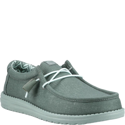 Heydude Wally Stretch Linen Natural Canvas Mens Shoes