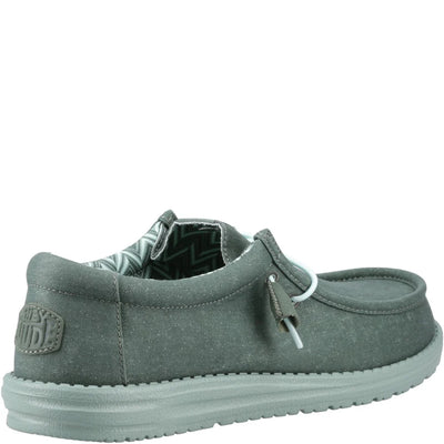 Heydude Wally Stretch Linen Natural Canvas Mens Shoes