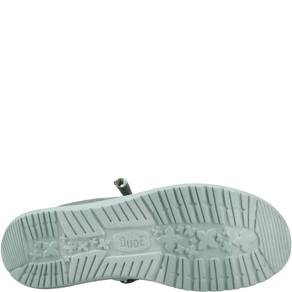 Heydude Wally Stretch Linen Natural Canvas Mens Shoes