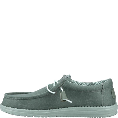 Heydude Wally Stretch Linen Natural Canvas Mens Shoes