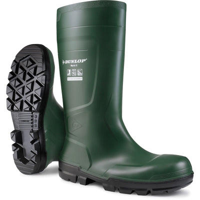 Dunlop Work It Full Safety Green Wellington