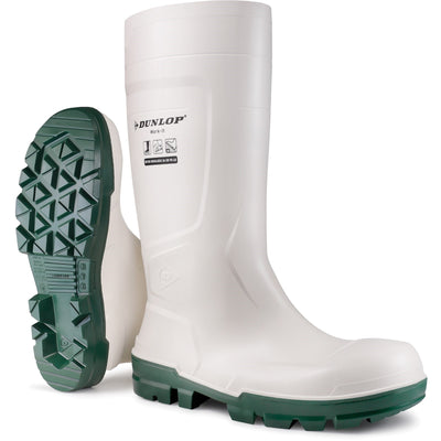 Dunlop Work It Safety White Toe Cap Wellington Boots