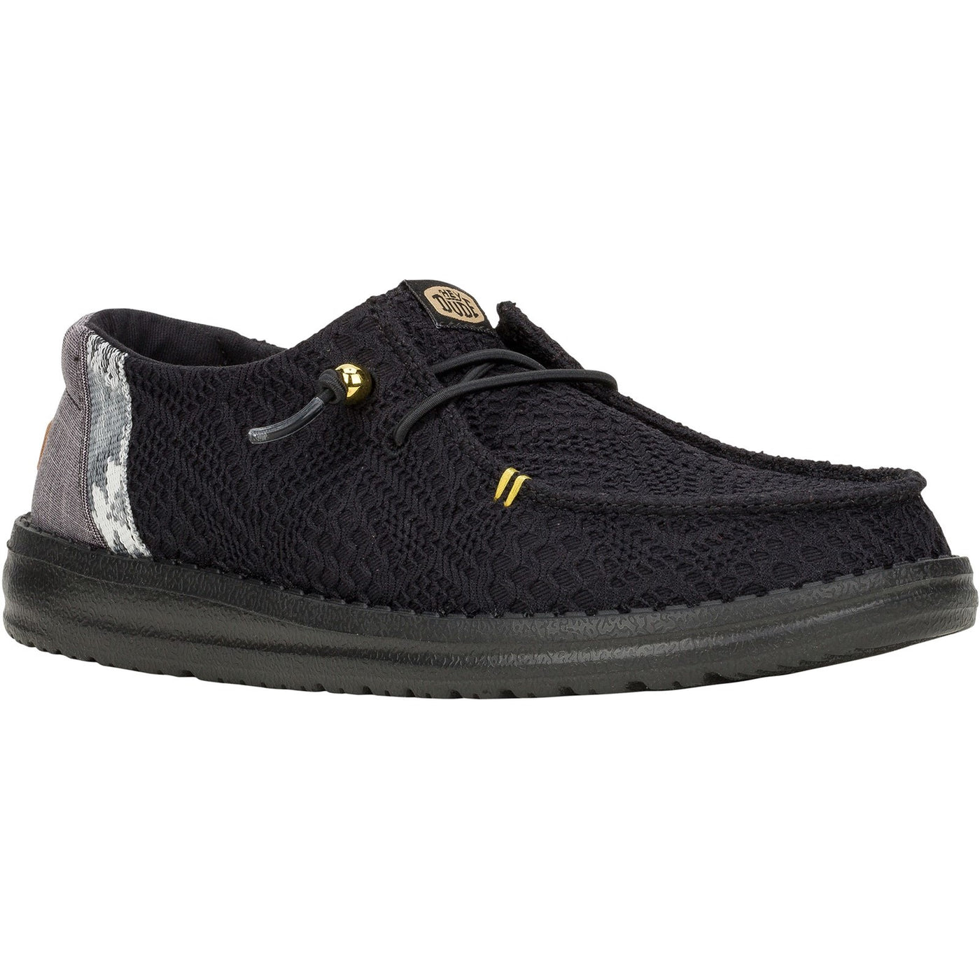 Heydude Wendy Boho Crochet Black Shoes