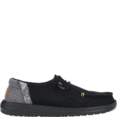 Heydude Wendy Boho Crochet Black Shoes