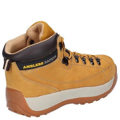 Amblers Steel Honey Nubuck Men Mid Safety Steel Toe Cap Work Boot