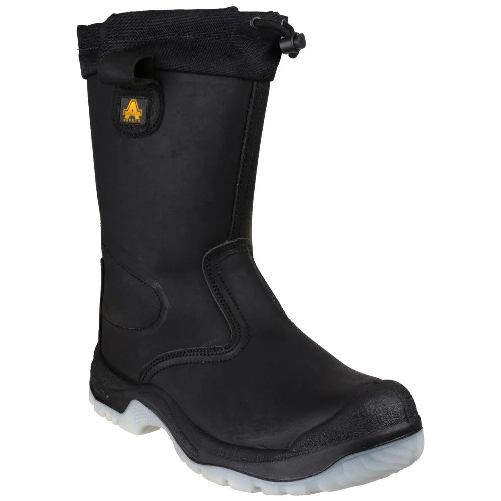 Amblers Safety Unisex Black Water Resistant Rigger Boot