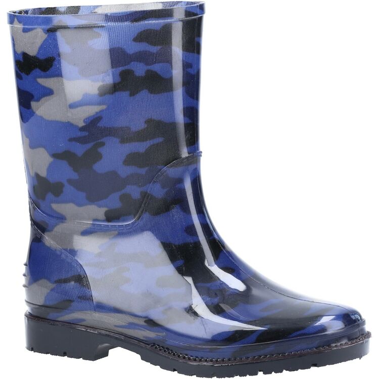 Cotswold Pvc Kids Wellingtons Football Rainbow Boots