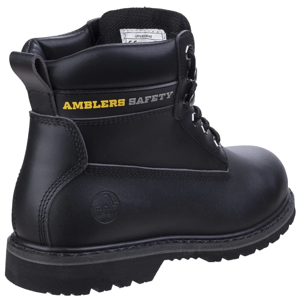 Amblers Safety Mens Black Leather Boot