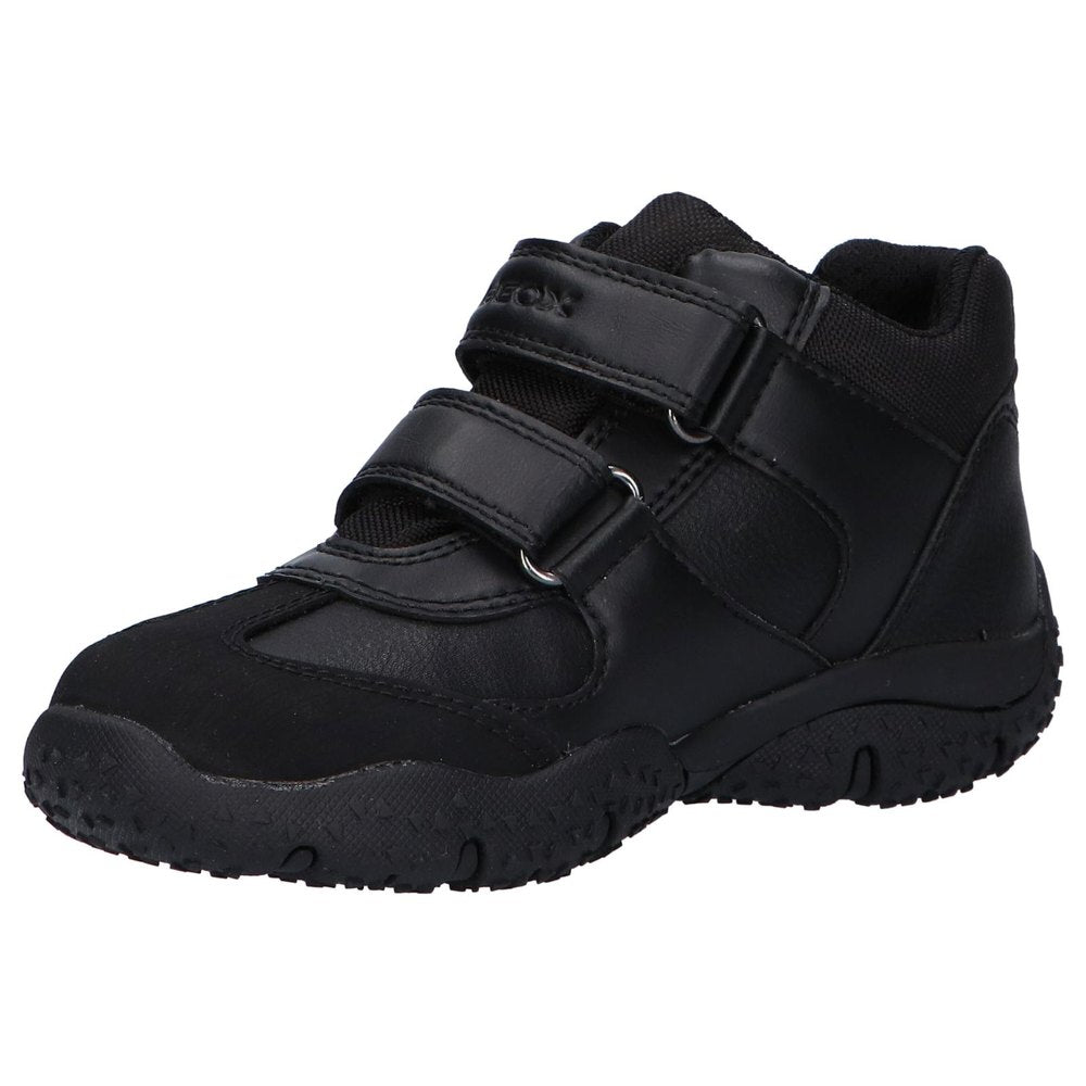 Geox Baltic Rubber Sole stylish Raiden Black Boys School Shoe