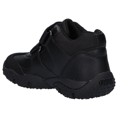 Geox Baltic Rubber Sole stylish Raiden Black Boys School Shoe