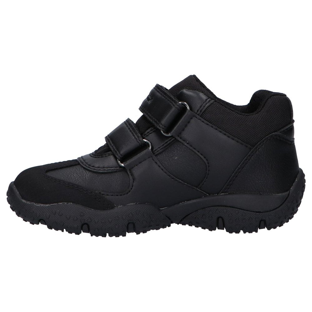 Geox Baltic Rubber Sole stylish Raiden Black Boys School Shoe