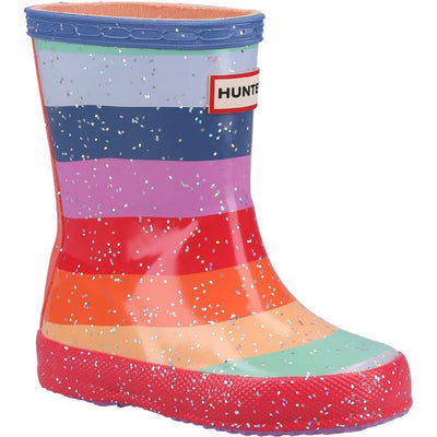 Hunter Kid 1 Rainbow Glitter Rubber Boot