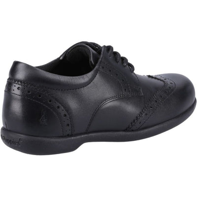 Hush Puppies Nordways Bridget Black Leather Lace-Up Brogues School Shoes