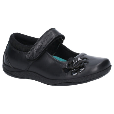 Hush Puppies Clarks Venture Loop Black School Girls Shoes