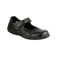 Mirak Freya Oxypas Slip-resistant Girls Black School Shoe