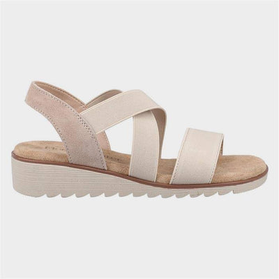 Fleet & Foster Ladies Open Toe Touch Fastening Leather Sandal