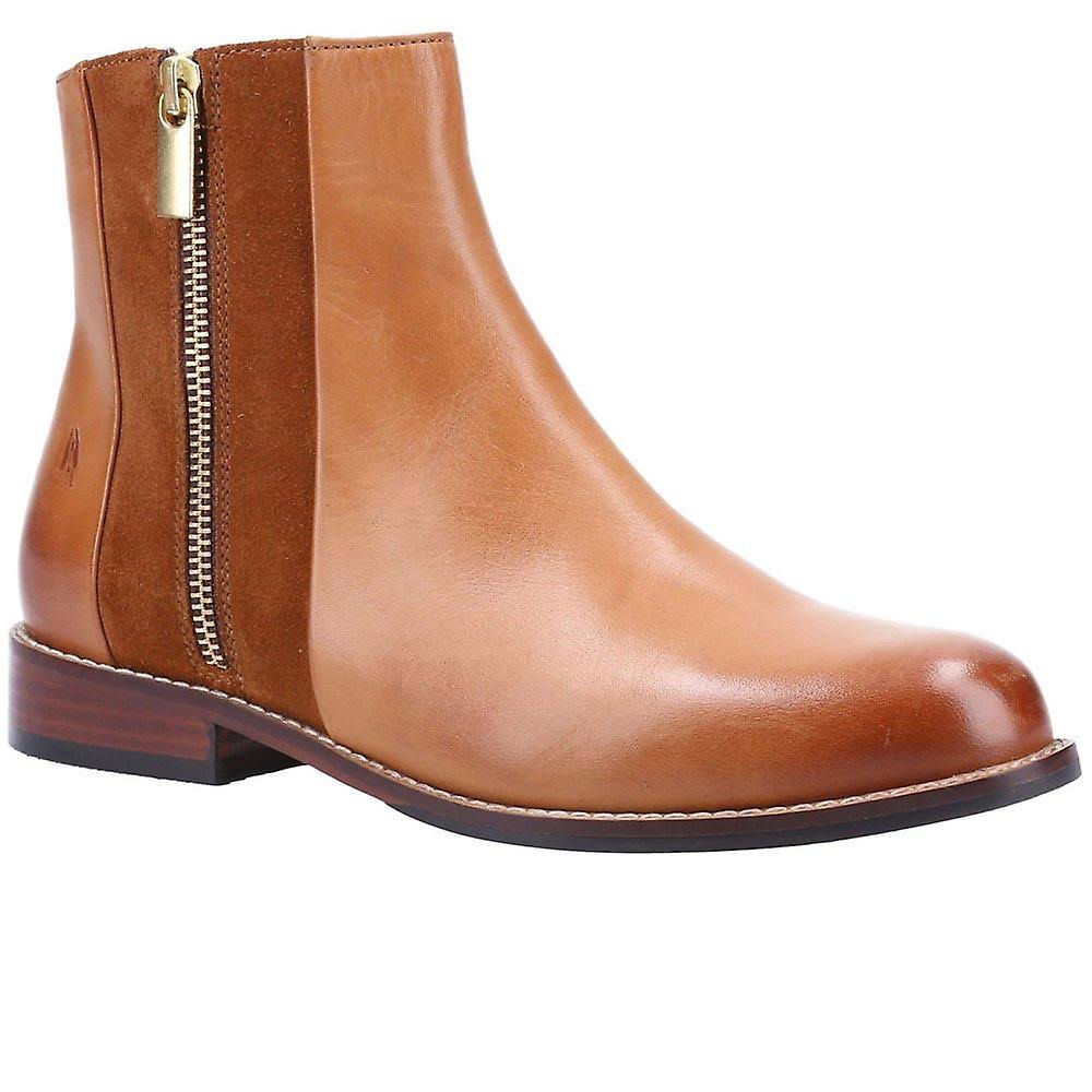 Hush Puppies  Frances Croc Stripe Ankle Inside Zip Tunit Sole Leather Boot