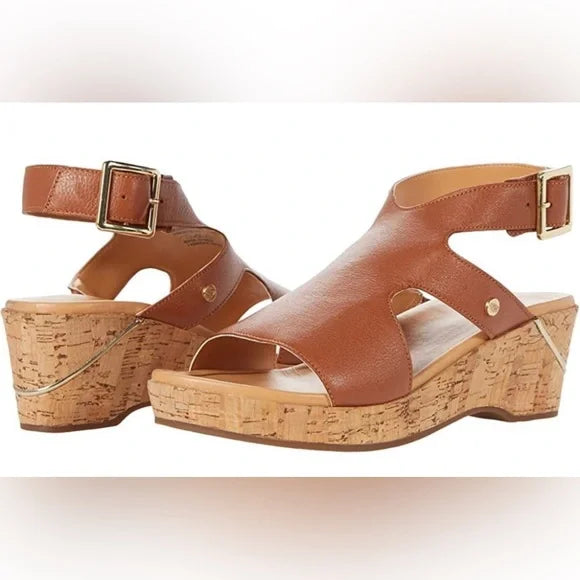 Hush Puppies Ladies Maya Ankle Strap Leather Sandals