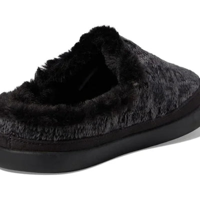 Toms Sage Chunky Black Slide Slippers