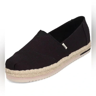 Toms Women Alpargata Rope Shoe in Black