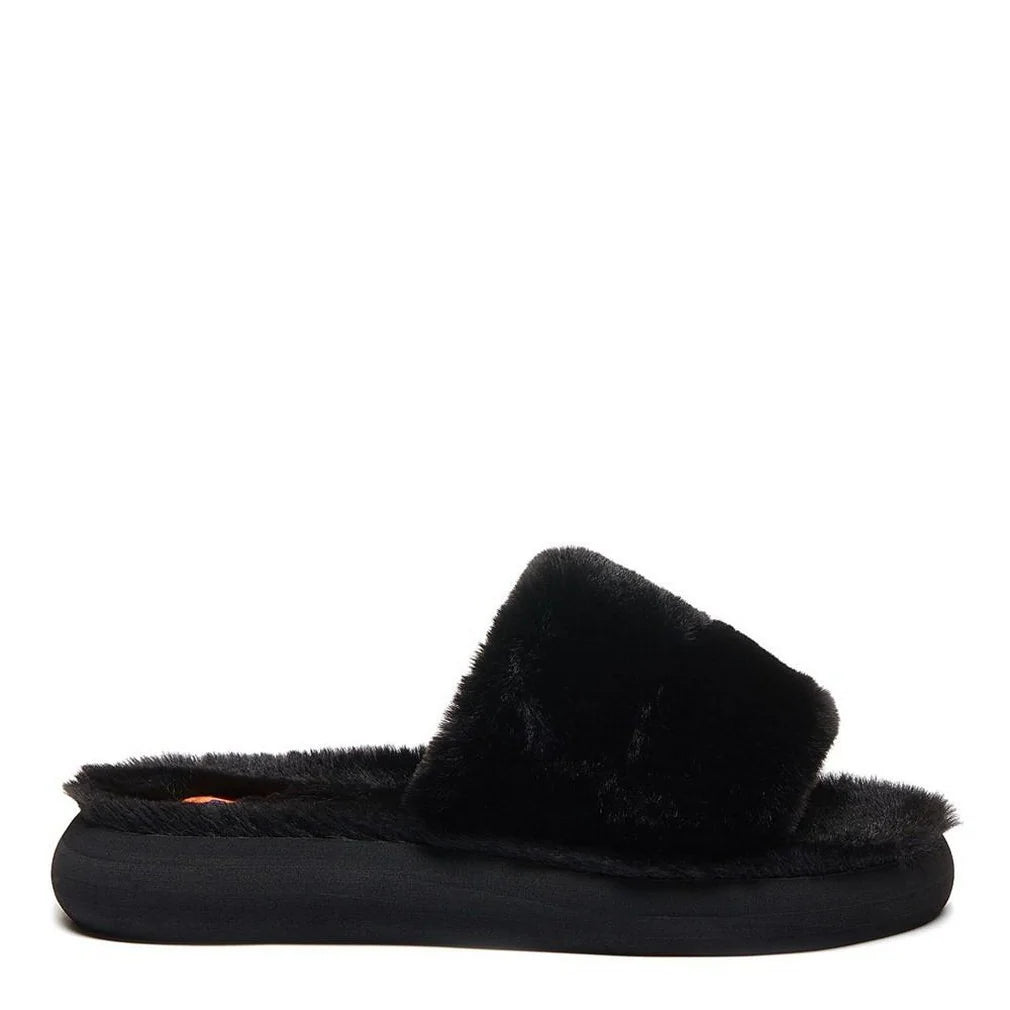 Rocket Dog Stratus Winette Fur Women's Black Slippers