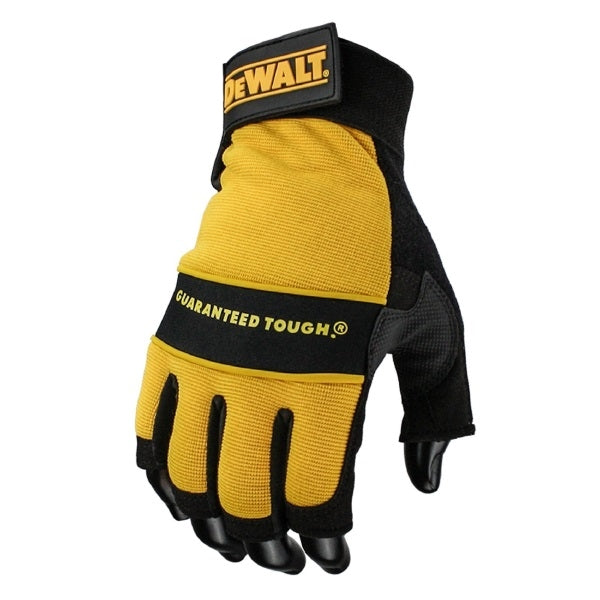 Dewalt Tough Fingerless Performance Glove - Black/Yellow