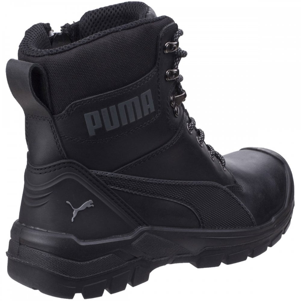 Puma Men's Conquest Black Leather Safety Boots