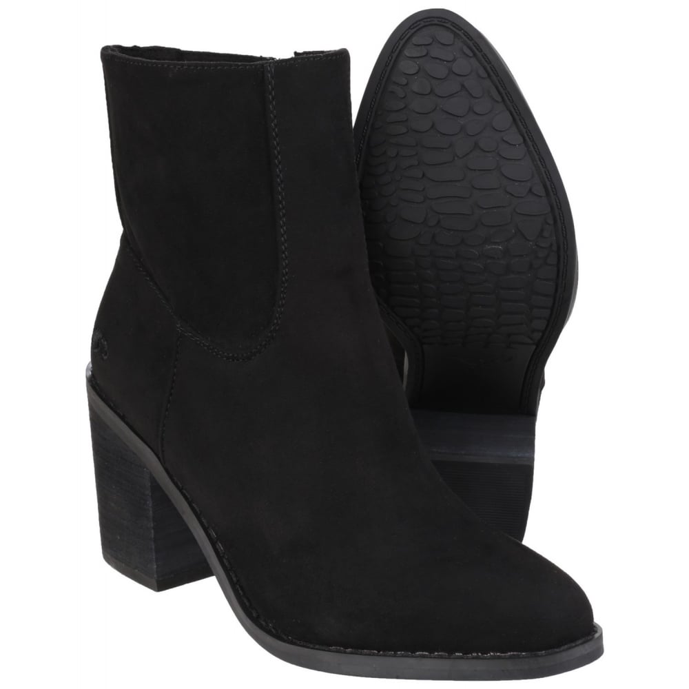 Rocket Dog Black Dannis Women's Zip Up Ankle Heel Boot