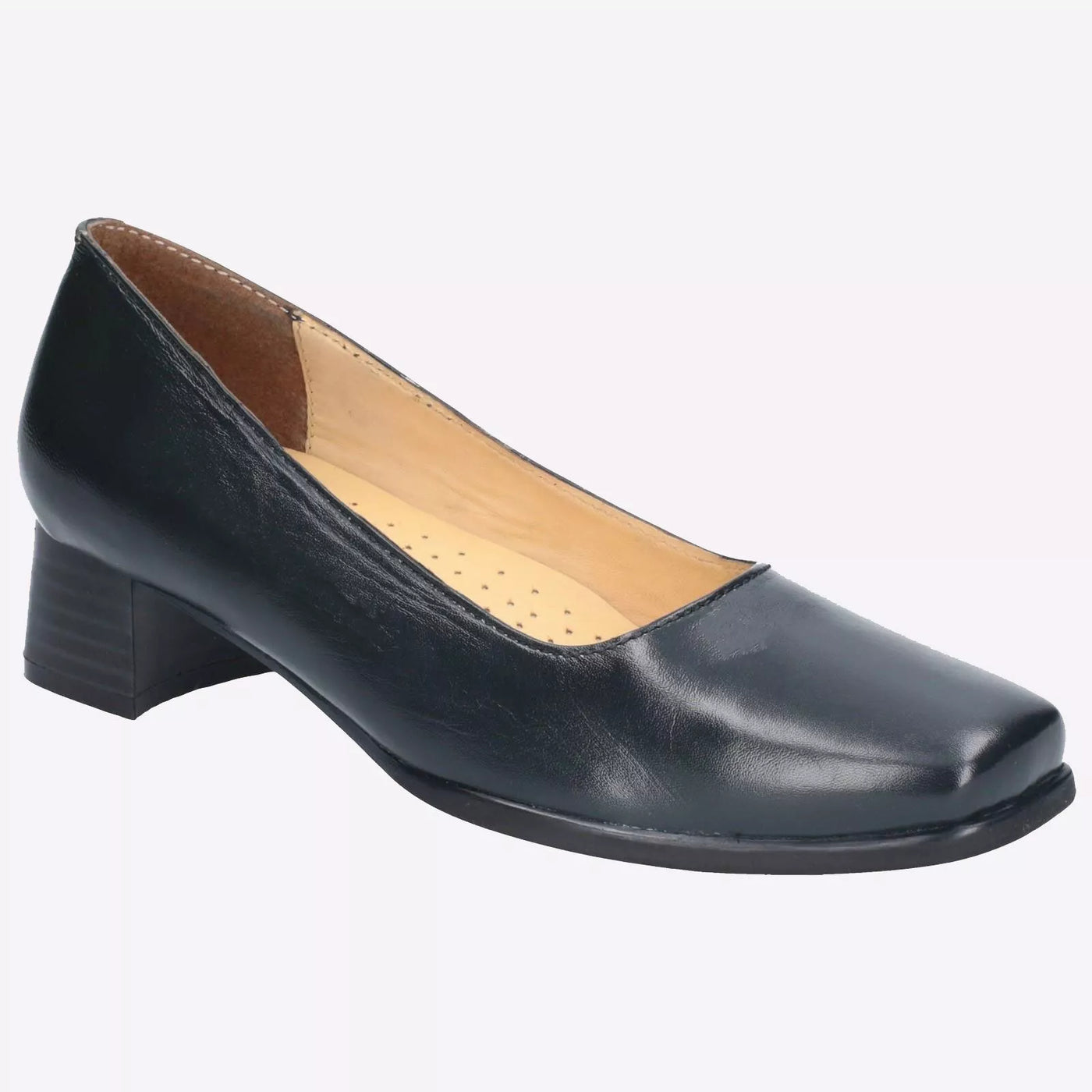 Amblers Walford  Ladies Leather Shoes (Black/navy)