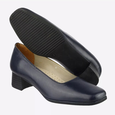 Amblers Walford  Ladies Leather Shoes (Black/navy)