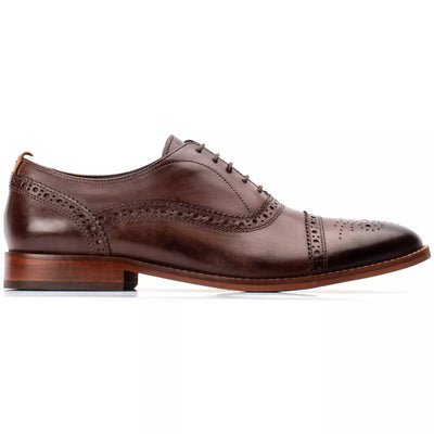 Base London Cast Washed Lace Up Brogue Shoe