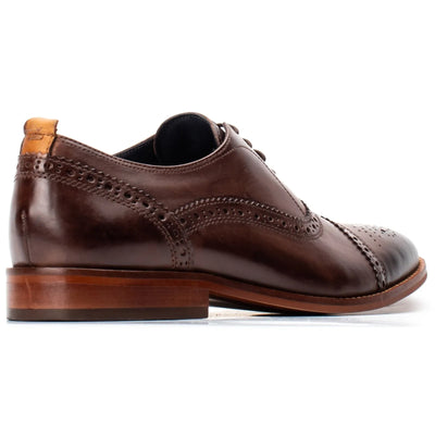 Base London Cast Washed Lace Up Brogue Shoe