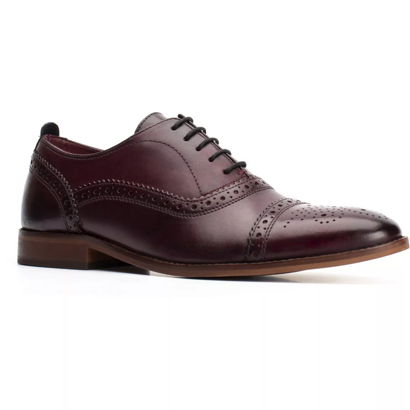 Base London Cast Washed Lace Up Brogue Shoe