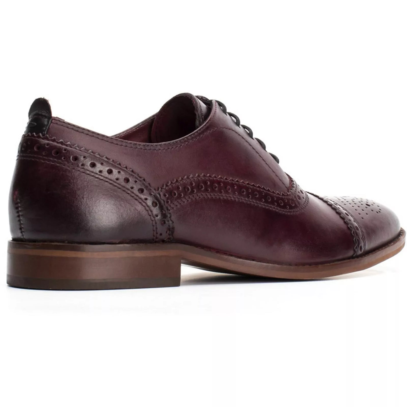 Base London Cast Washed Lace Up Brogue Shoe