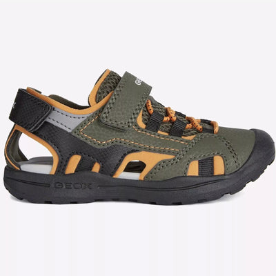 Geox Vaniett Green/Yellow Comfort Sandals