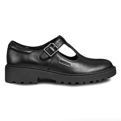 Geox J Casey G.T-Bar E non-slip outsole  Leather Buckle Shoe