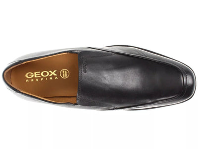 Geox Federico Via Men's Albany Black Slip On Loafers Dress Shoes