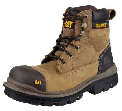 Caterpillar Gravel Men's Water Resistant Safety Boots In Dark Beige