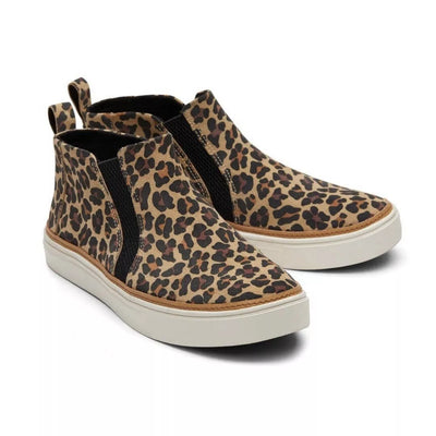 Toms Bryce Animal Leopard Suede Sneaker Ankle Boots