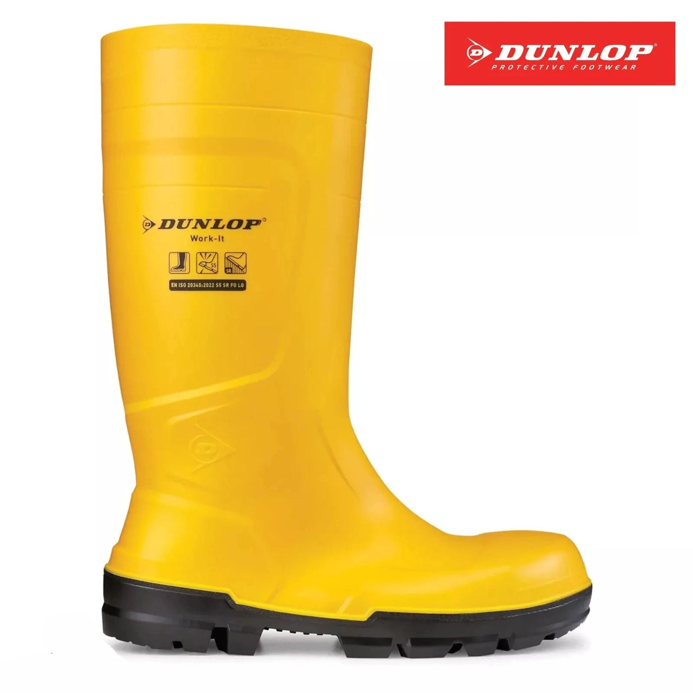 Dunlop Work It Full Safety Yellow Wellington