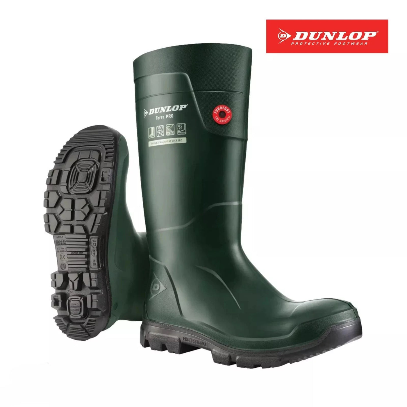 Dunlop Terrapro Non Safety Green Wellington