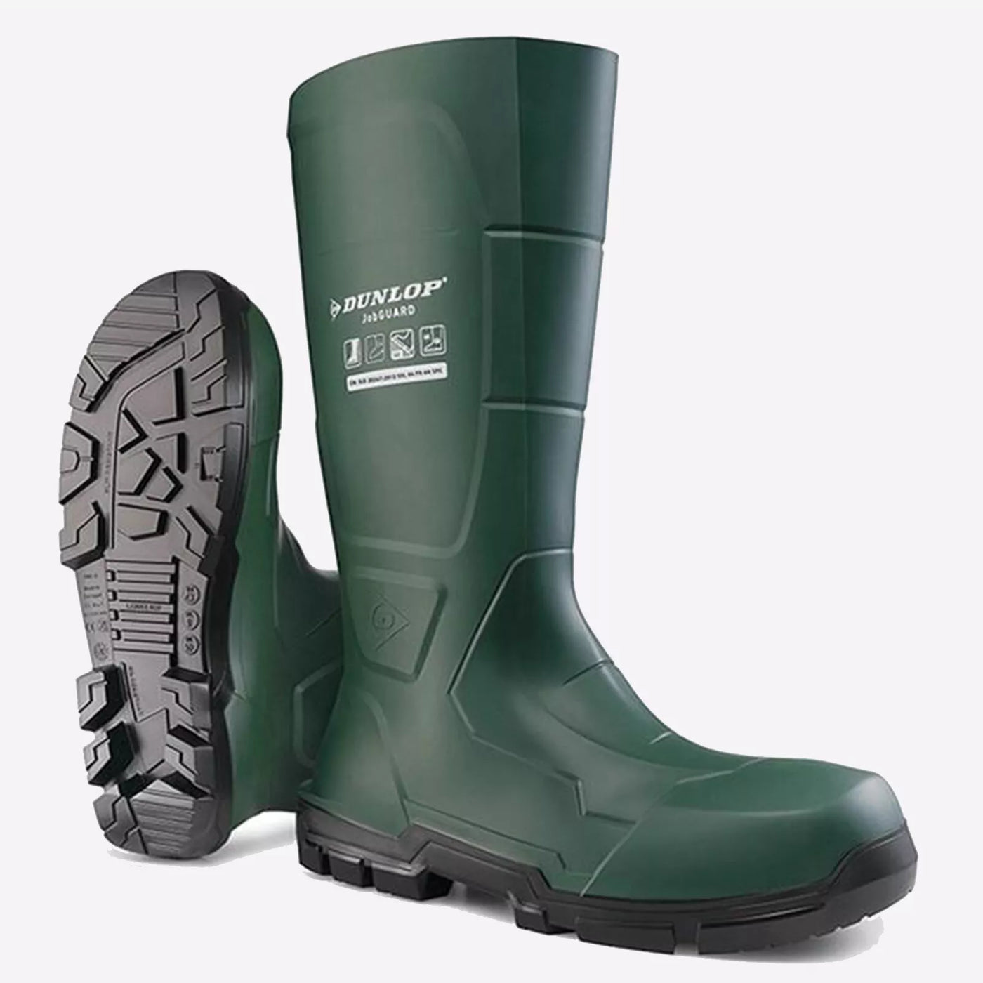 Dunlop Jobguard Unisex Green Full Safety Wellington