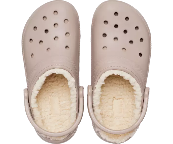 Crocs Cozy Lined Clogs in Mushroom