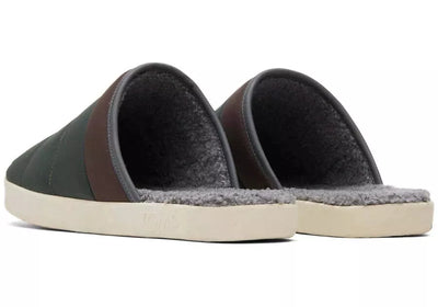 Toms Harbor Mule Toms Mens Green/ Brown Slipper