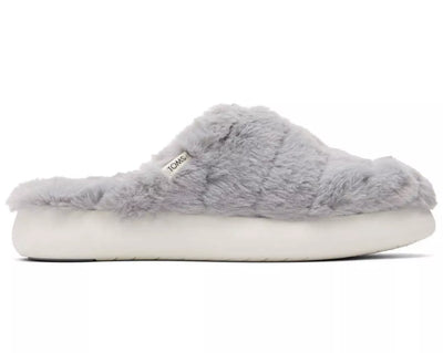 Toms Ladies Alpargata Mallow  Summer Fluff Slippers In Grey