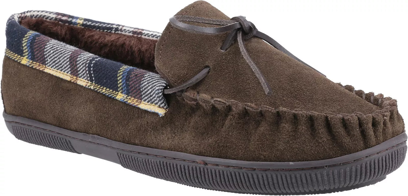 Cotswold Men Sodbury Suede Moccasin Slippers