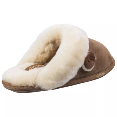 Cotswold Lechlade Sheepskin Mule Slippers for Women